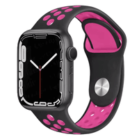 Thumbnail for Silicone Sport Watch Band for Apple Watch in Black and Pink