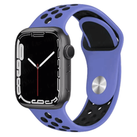 Thumbnail for Silicone Sport Watch Band for Apple Watch in Blue and Black