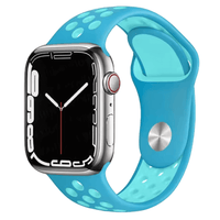 Thumbnail for Silicone Sport Watch Band for Apple Watch in Blue and Light Blue