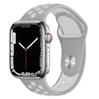 Thumbnail for Silicone Sport Watch Band for Apple Watch in Grey and White