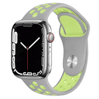 Thumbnail for Silicone Sport Watch Band for Apple Watch in Grey and Yellow