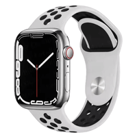 Thumbnail for Silicone Sport Watch Band for Apple Watch in White and Black