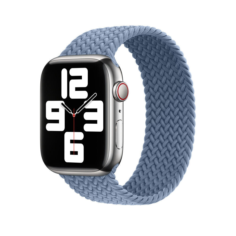 Braided Elastic Strap For Apple Watch in Slate Blue