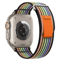 Thumbnail for Trail Loop Nylon Sports Strap For Apple Watch in Black Rainbow