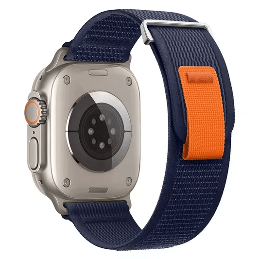 Trail Loop Nylon Sports Strap For Apple Watch in Blue Orange