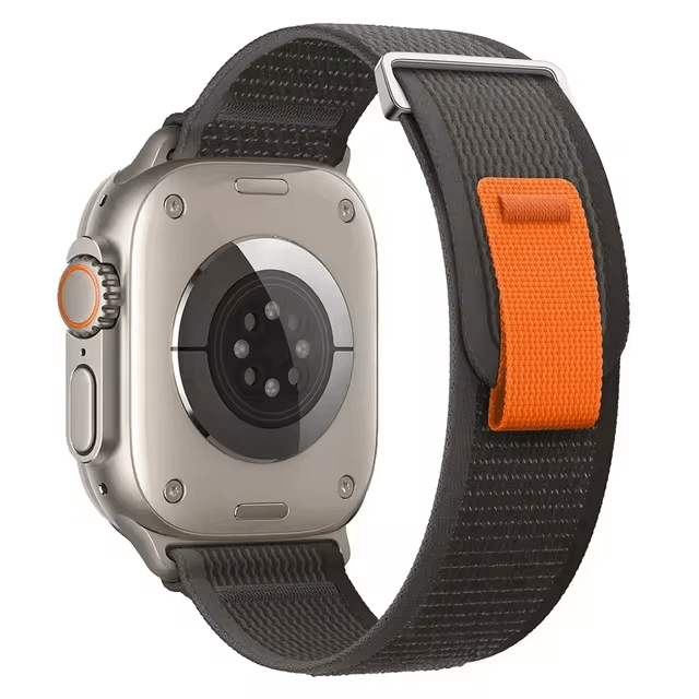 Trail Loop Nylon Sports Strap For Apple Watch in Grey / Orange / Black