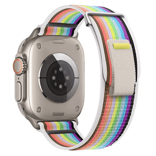 Trail Loop Nylon Sports Strap For Apple Watch in Rainbow