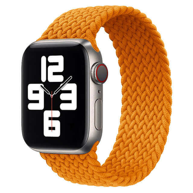 Braided Elastic Strap For Apple Watch Dark Orange