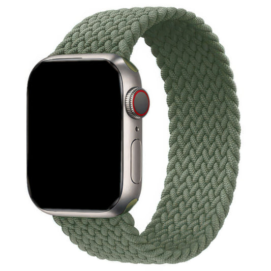 Braided Elastic Watch Band For Apple Watch in Army Green DiscountAStraps