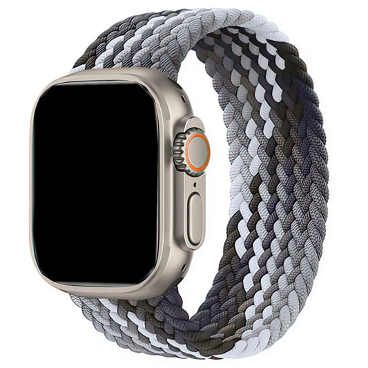 Braided Elastic Watch Band For Apple Watch in Black Summer DiscountAStraps