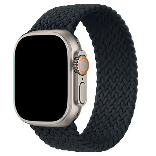 Braided Elastic Watch Band For Apple Watch in Black DiscountAStraps