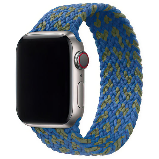 Braided Elastic Watch Band For Apple Watch in Blue And Green DiscountAStraps