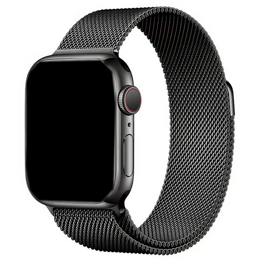 Milanese Mesh Metal Apple Watch Strap In Graphite Grey DiscountAStraps