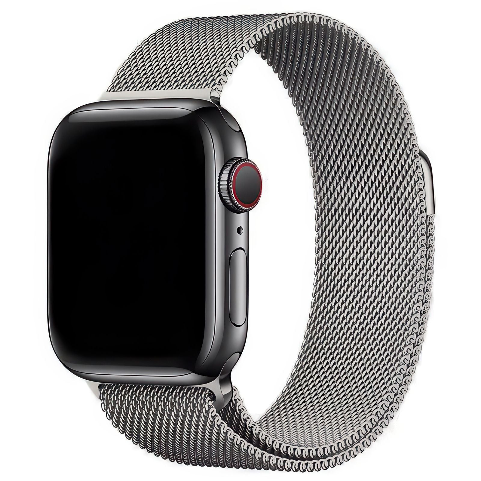 Milanese Mesh Metal Apple Watch Strap In Silver DiscountAStraps