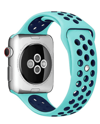 Thumbnail for Silicone Sport Watch Band For Apple Watch Aqua-Navy