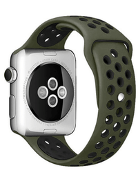 Thumbnail for Silicone Sport Watch Band For Apple Watch Army Green-Black