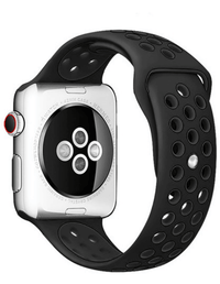 Thumbnail for Silicone Sport Watch Band For Apple Watch Black-Black