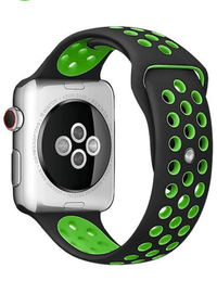 Thumbnail for Silicone Sport Watch Band For Apple Watch Black-Green