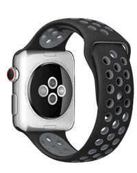 Thumbnail for Silicone Sport Watch Band For Apple Watch Black-Grey