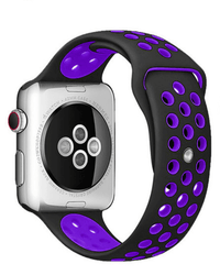 Thumbnail for Silicone Sport Watch Band For Apple Watch Black-Purple