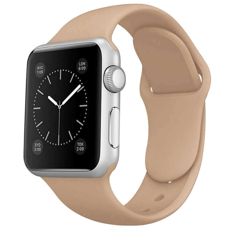 Silicone Apple Watch Strap Boring Beige