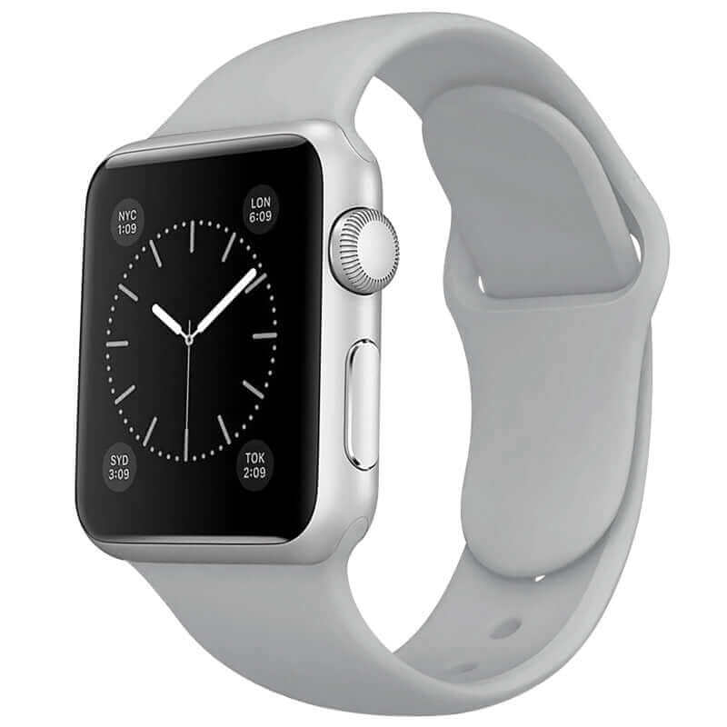 Silicone Apple Watch Strap Chalk Grey