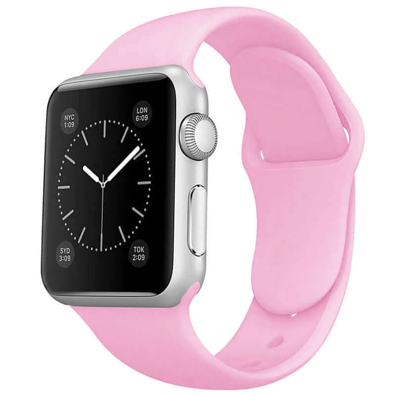 Silicone Apple Watch Strap Cotton Candy Pink