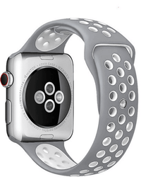 Thumbnail for Silicone Sport Watch Band For Apple Watch Grey-White