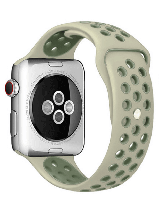 Silicone Sport Watch Band For Apple Watch Khaki-Camo