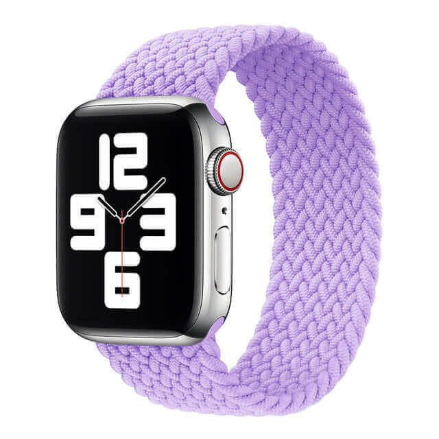 Braided Elastic Strap For Apple Watch Mauve Purple