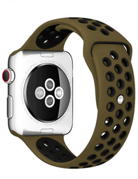 Thumbnail for Silicone Sport Watch Band For Apple Watch Olive-Black