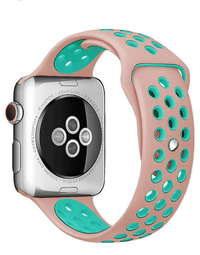 Thumbnail for Silicone Sport Watch Band For Apple Watch Pink-Aqua