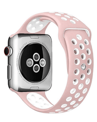 Thumbnail for Silicone Sport Watch Band For Apple Watch Pink-White