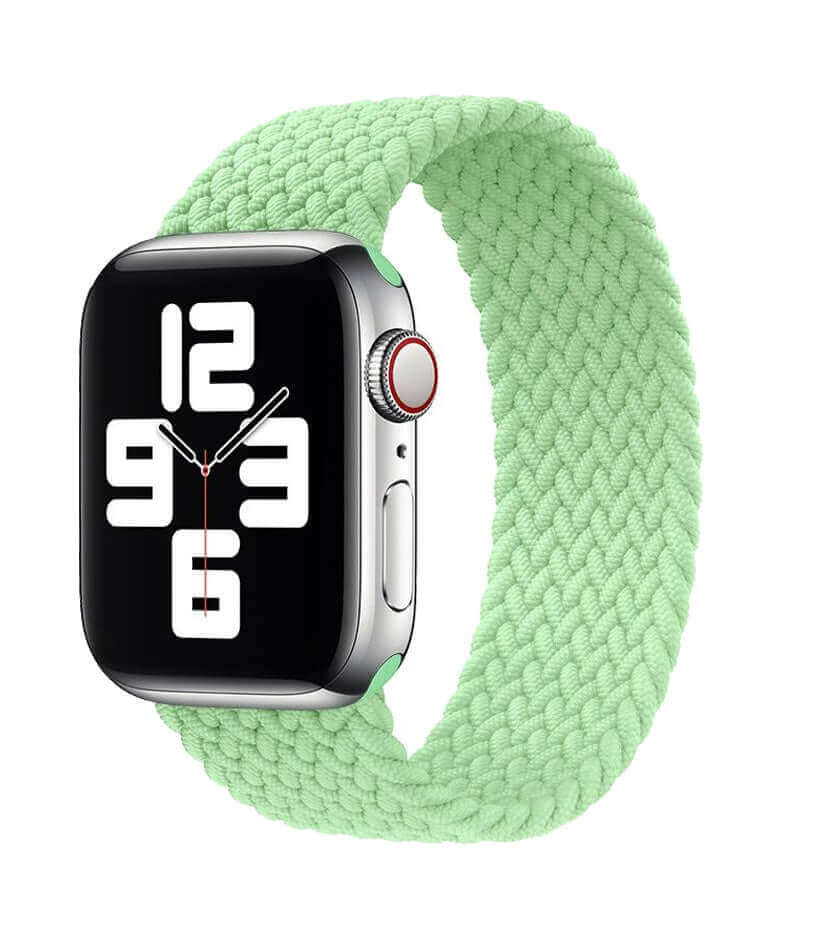 Braided Elastic Strap For Apple Watch Pistachio