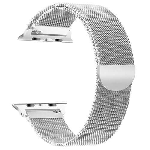 Milanese Metal Apple Strap in Polished Silver Finish (Stainless Steel)