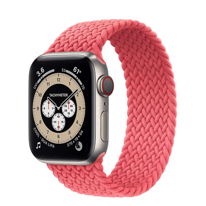 Braided Elastic Strap For Apple Watch Pretty Pink