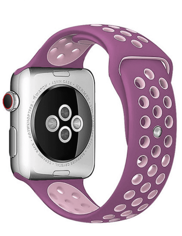Silicone Sport Watch Band For Apple Watch Purple-Lavender