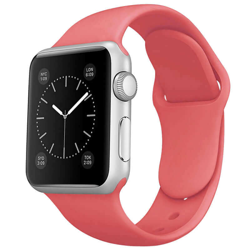 Silicone Sport Watch Band For Apple Watch Watermelon Red