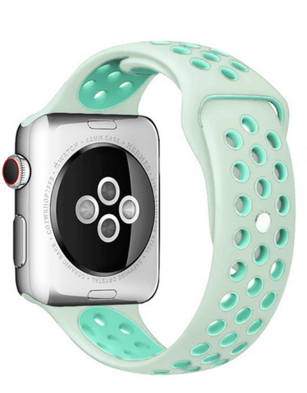 Silicone Sport Watch Band For Apple Watch Mint-Aqua