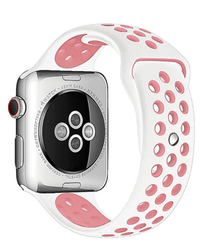 Thumbnail for Silicone Sport Watch Band For Apple Watch White-Pink